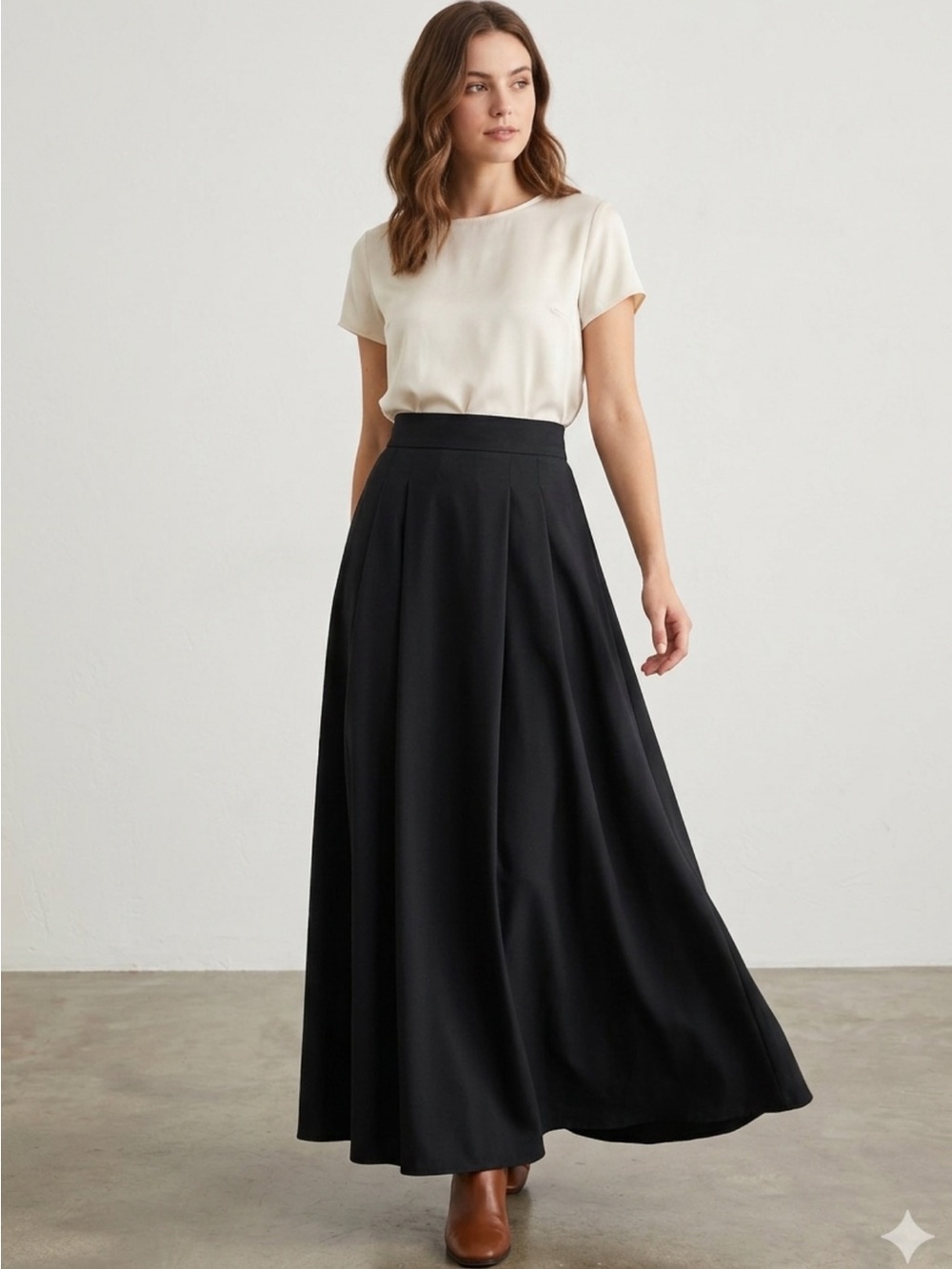Fashion Nova Black Maxi Skirt with High Waist